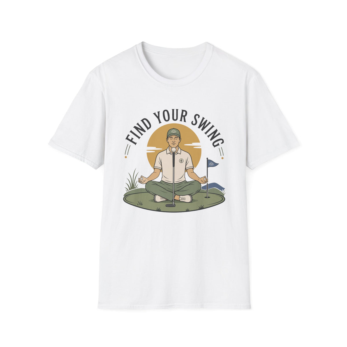 FIND YOUR SWING MEDITATING GOLFER 19 T-SHIRT