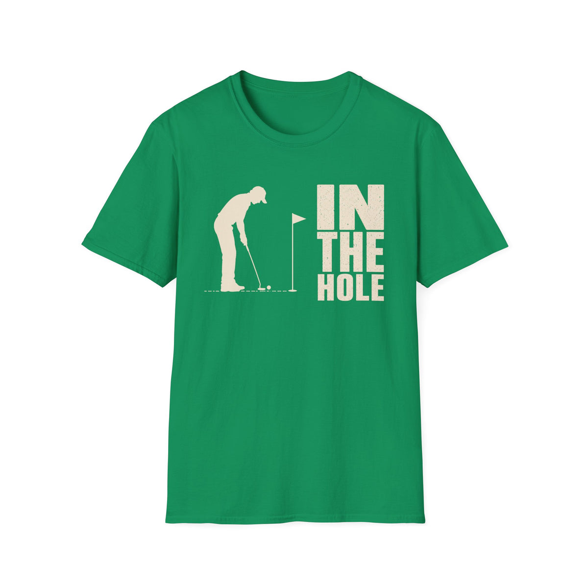GOLFER PUTTING SILHOUETTE IN THE HOLE T-SHIRT