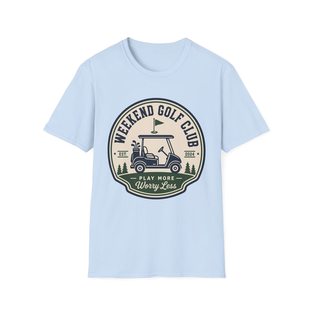 WEEKEND GOLF CLUB CART BADGE T-SHIRT
