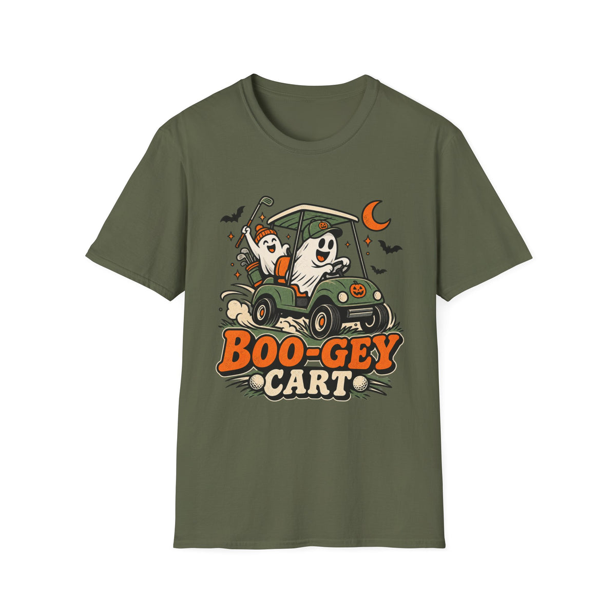 BOOGEY CART HALLOWEEN GHOSTS 166 T-SHIRT