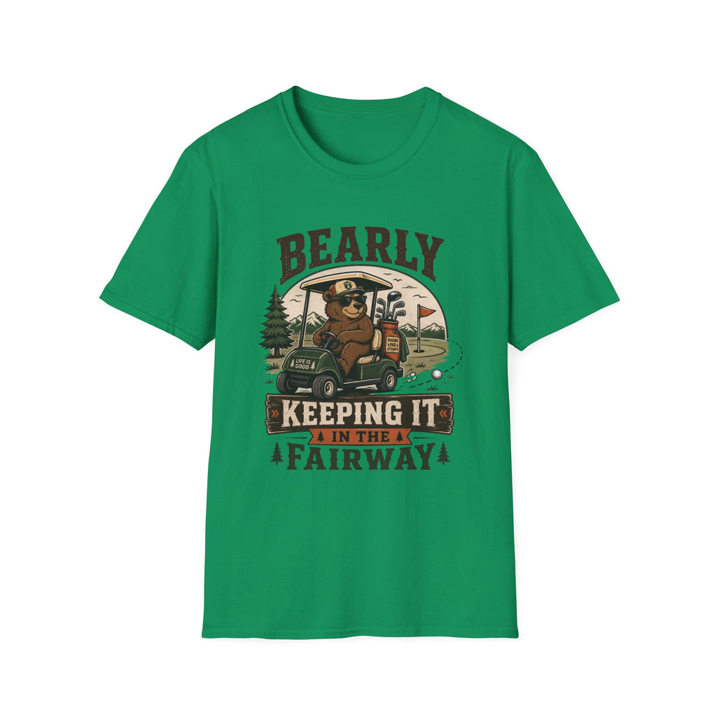 BEARLY KEEPING FAIRWAY BEAR CART 32 T-SHIRT