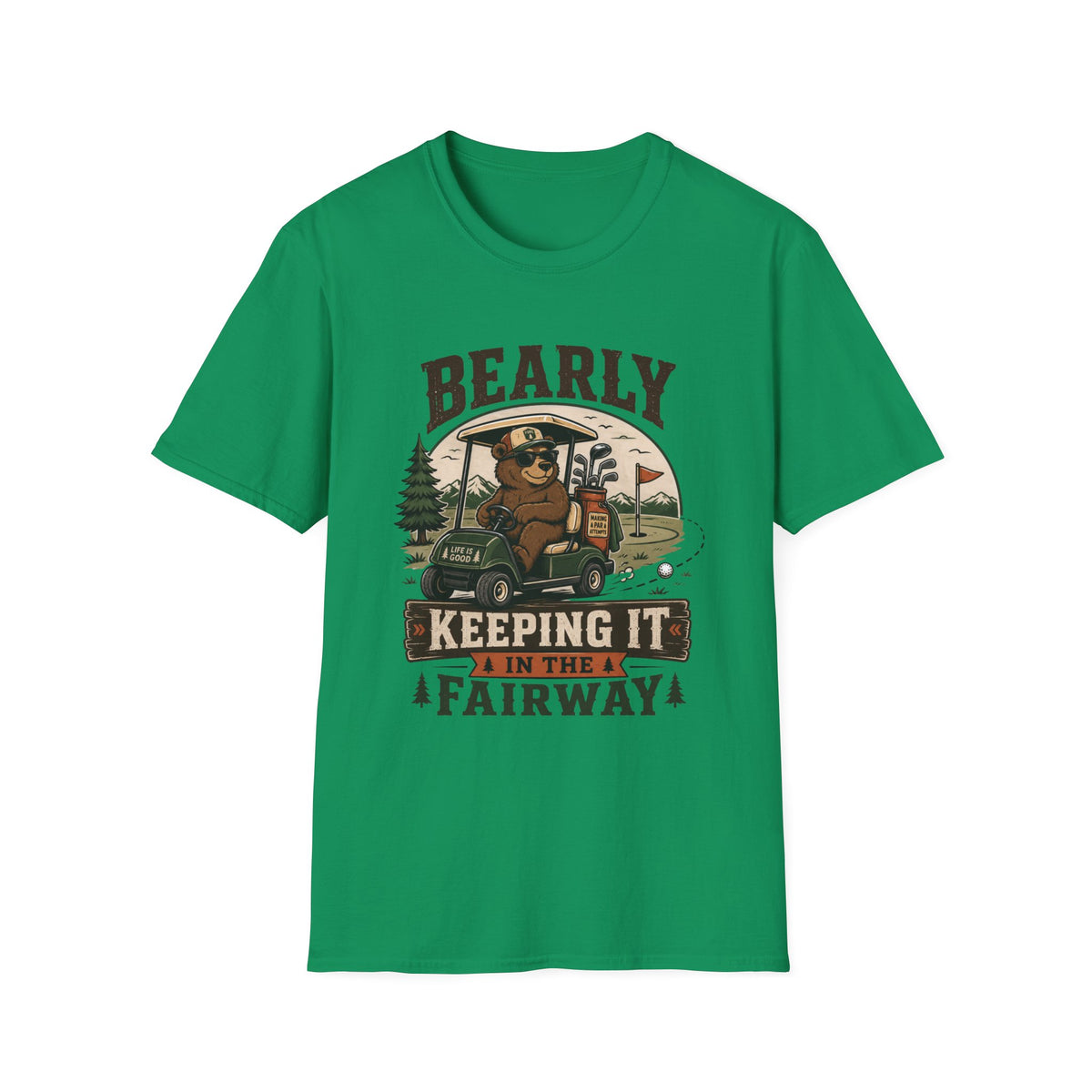 BEARLY KEEPING FAIRWAY BEAR CART 32 T-SHIRT
