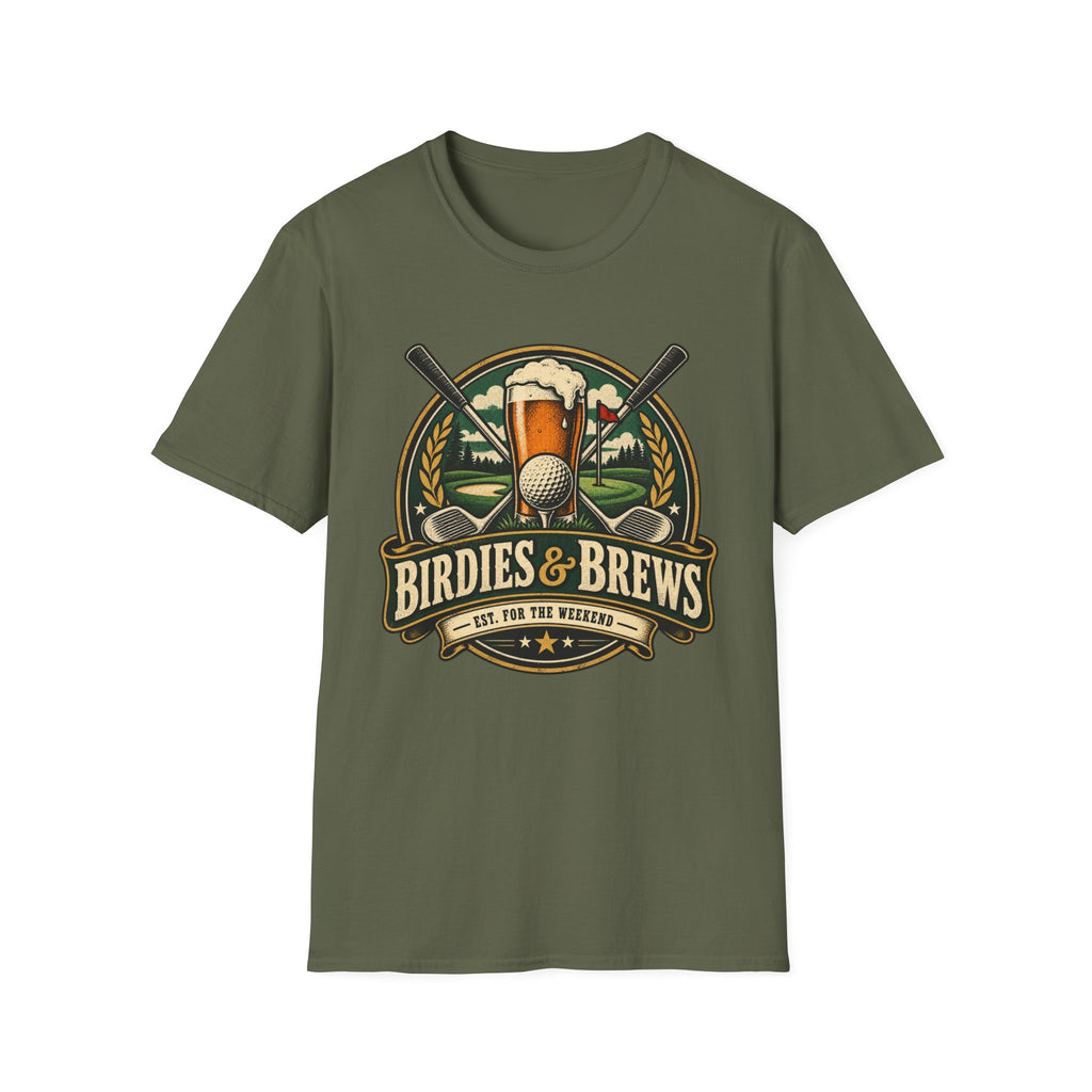 BIRDIES AND BREWS GOLF BADGE COLOR 188 T-SHIRT