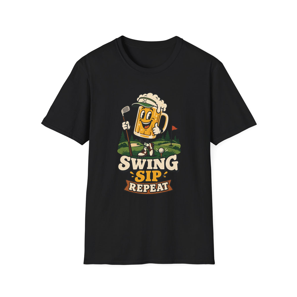 SWING SIP REPEAT BEER MUG T-SHIRT