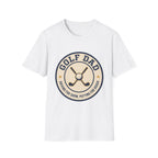 GOLF DAD CROSSED CLUBS CREAM BADGE 121 T-SHIRT