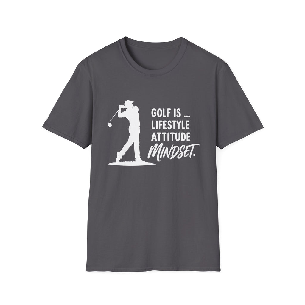 GOLF LIFESTYLE ATTITUDE MINDSET MAROON T-SHIRT
