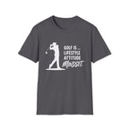 GOLF LIFESTYLE ATTITUDE MINDSET MAROON T-SHIRT