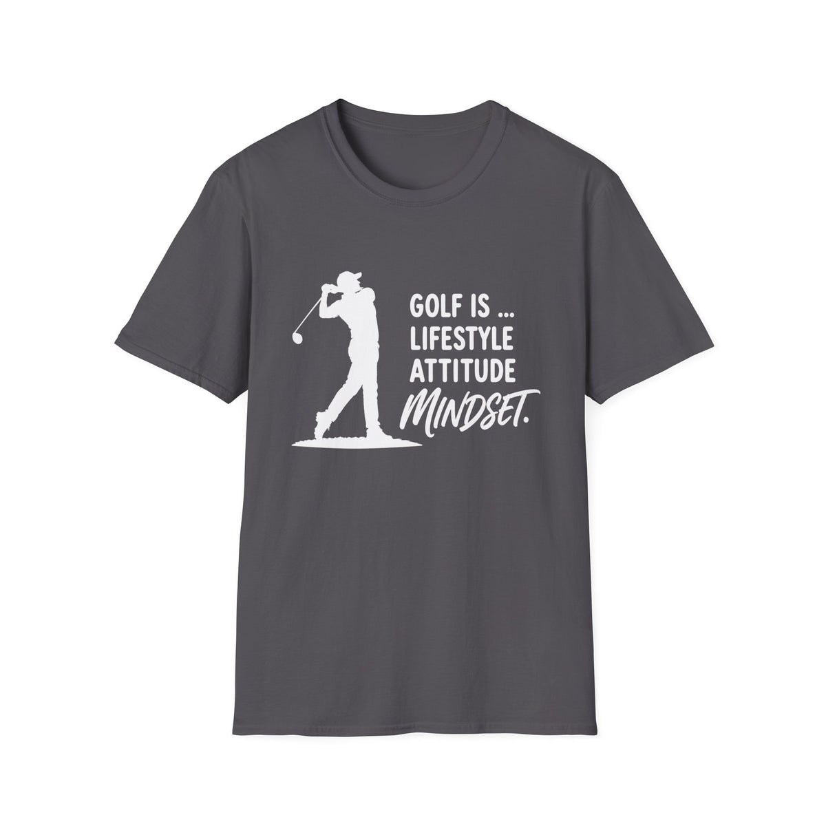 GOLF LIFESTYLE ATTITUDE MINDSET MAROON T-SHIRT