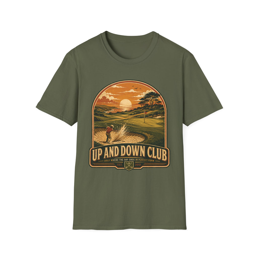 UP AND DOWN CLUB BADGE T-SHIRT
