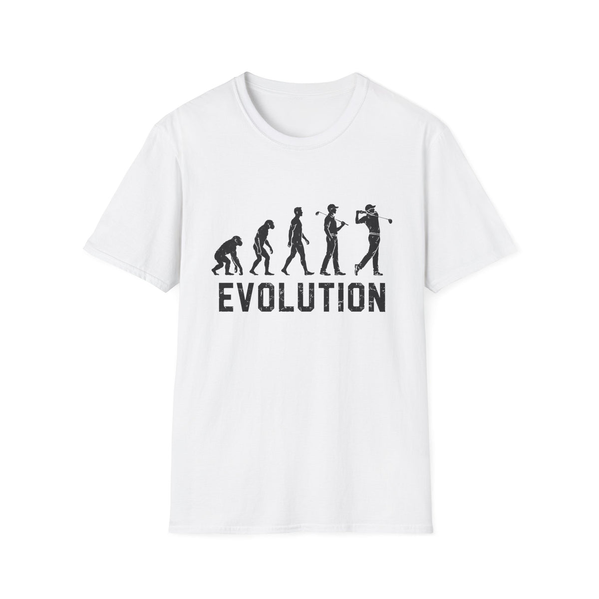 EVOLUTION OF GOLFER SILHOUETTE 70 T-SHIRT