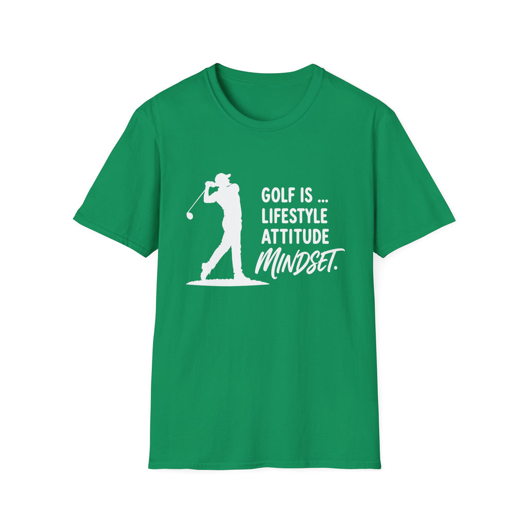 GOLF LIFESTYLE ATTITUDE MINDSET MAROON T-SHIRT