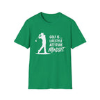 GOLF LIFESTYLE ATTITUDE MINDSET MAROON T-SHIRT