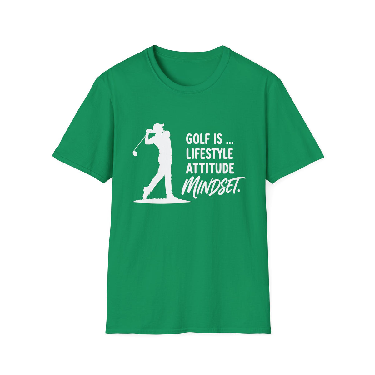GOLF LIFESTYLE ATTITUDE MINDSET MAROON T-SHIRT