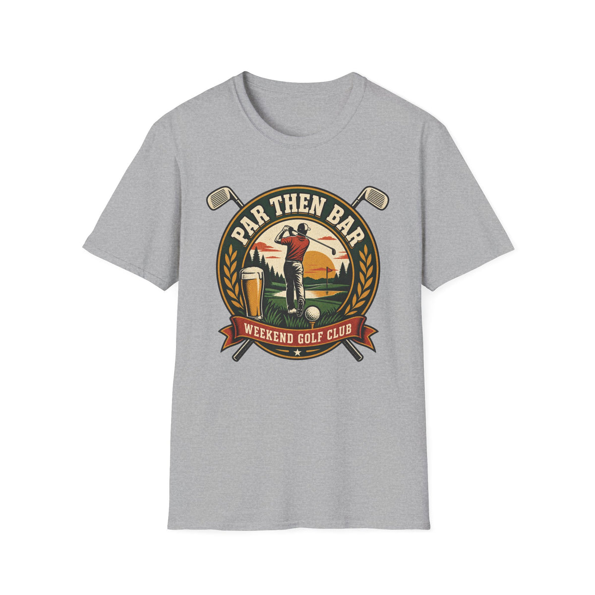 PAR THEN BAR GOLF BADGE T-SHIRT