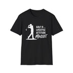 GOLF LIFESTYLE ATTITUDE MINDSET MAROON T-SHIRT