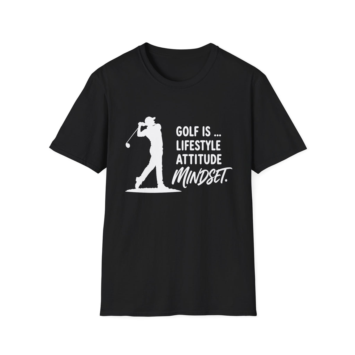 GOLF LIFESTYLE ATTITUDE MINDSET MAROON T-SHIRT