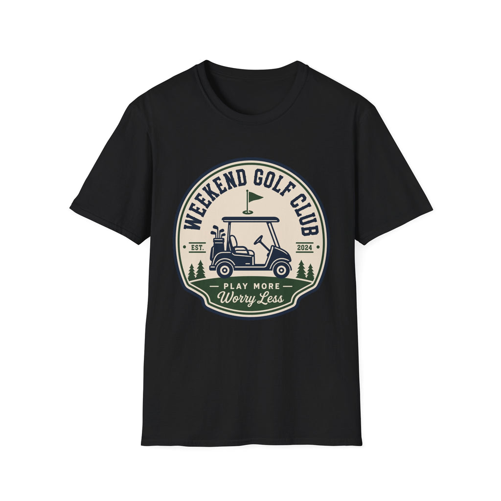 WEEKEND GOLF CLUB CART BADGE T-SHIRT