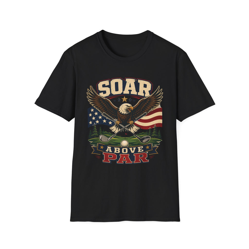 SOAR ABOVE PAR EAGLE FLAG T-SHIRT