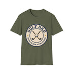GOLF DAD CROSSED CLUBS CREAM BADGE 121 T-SHIRT