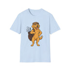 CARTOON GOLDEN RETRIEVER GOLFER CADDY 89 T-SHIRT