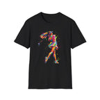 colorful paint splash woman golfer T-Shirt