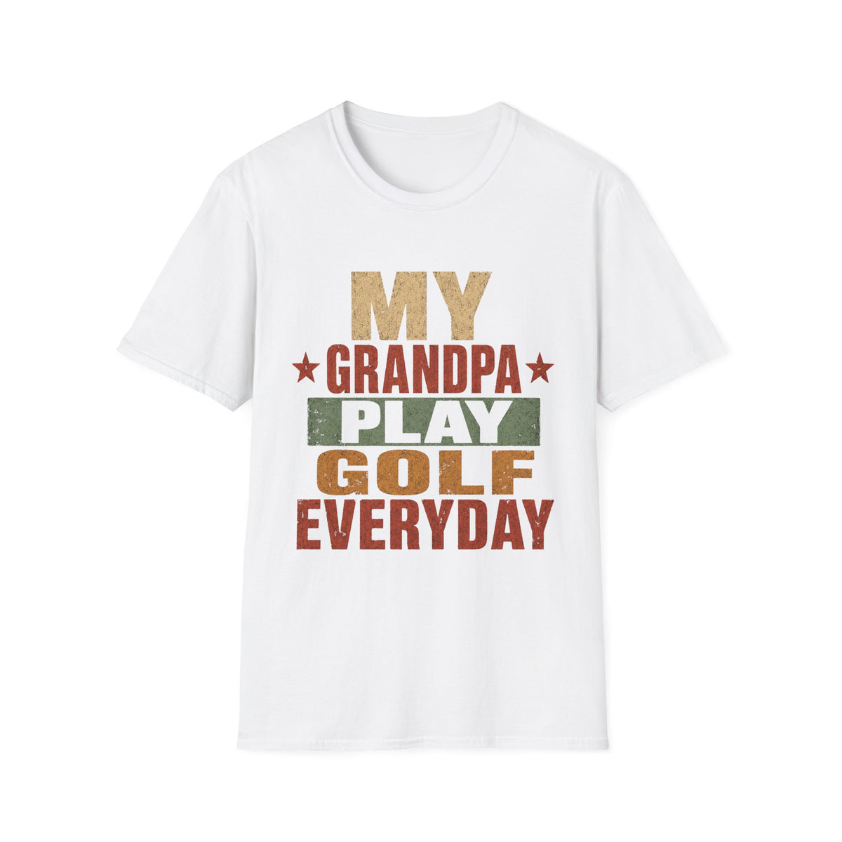 MY GRANDPA PLAYS GOLF EVERYDAY T-SHIRT