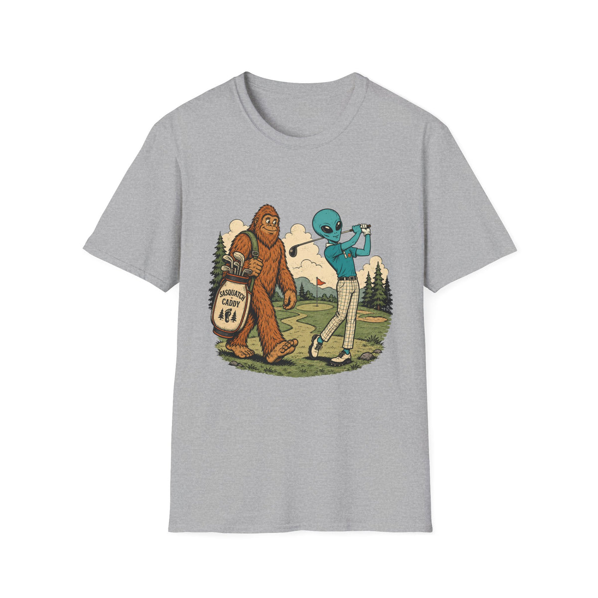 SASQUATCH ALIEN GOLF VINTAGE T-SHIRT