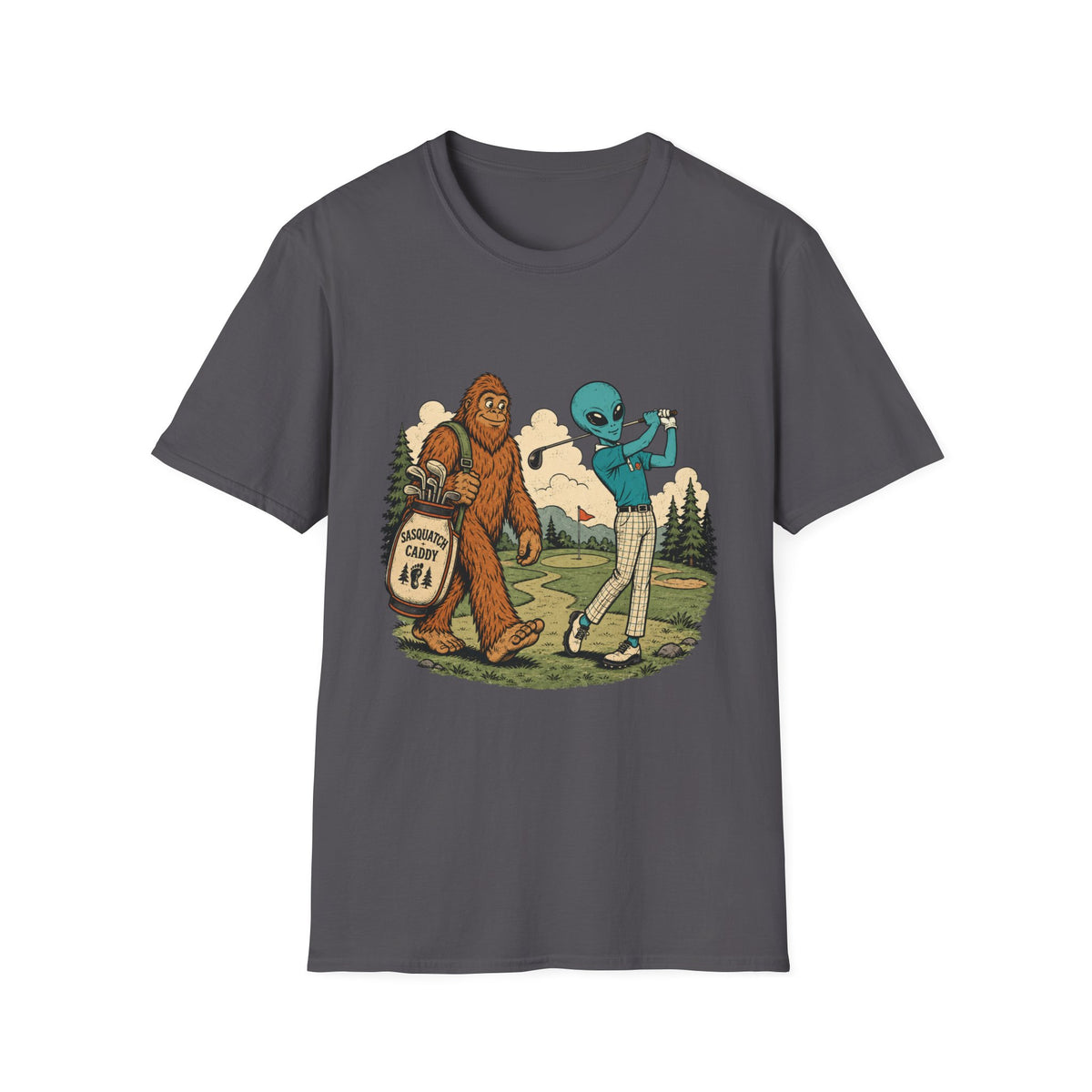 SASQUATCH ALIEN GOLF VINTAGE T-SHIRT