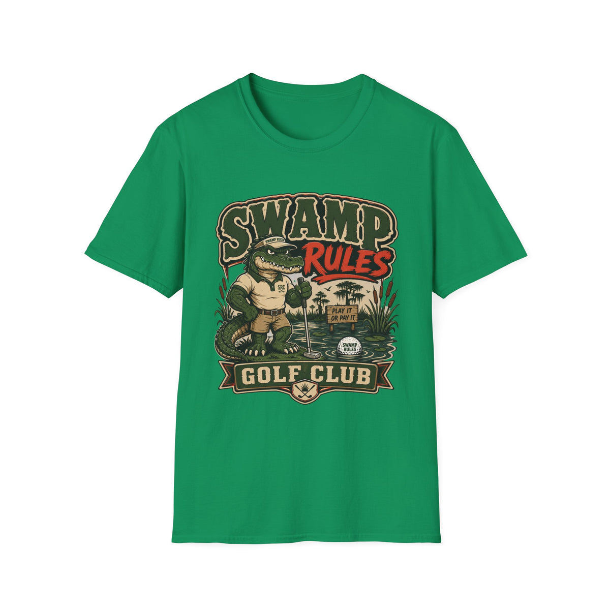 SWAMP RULES GOLF CLUB ALLIGATOR T-SHIRT