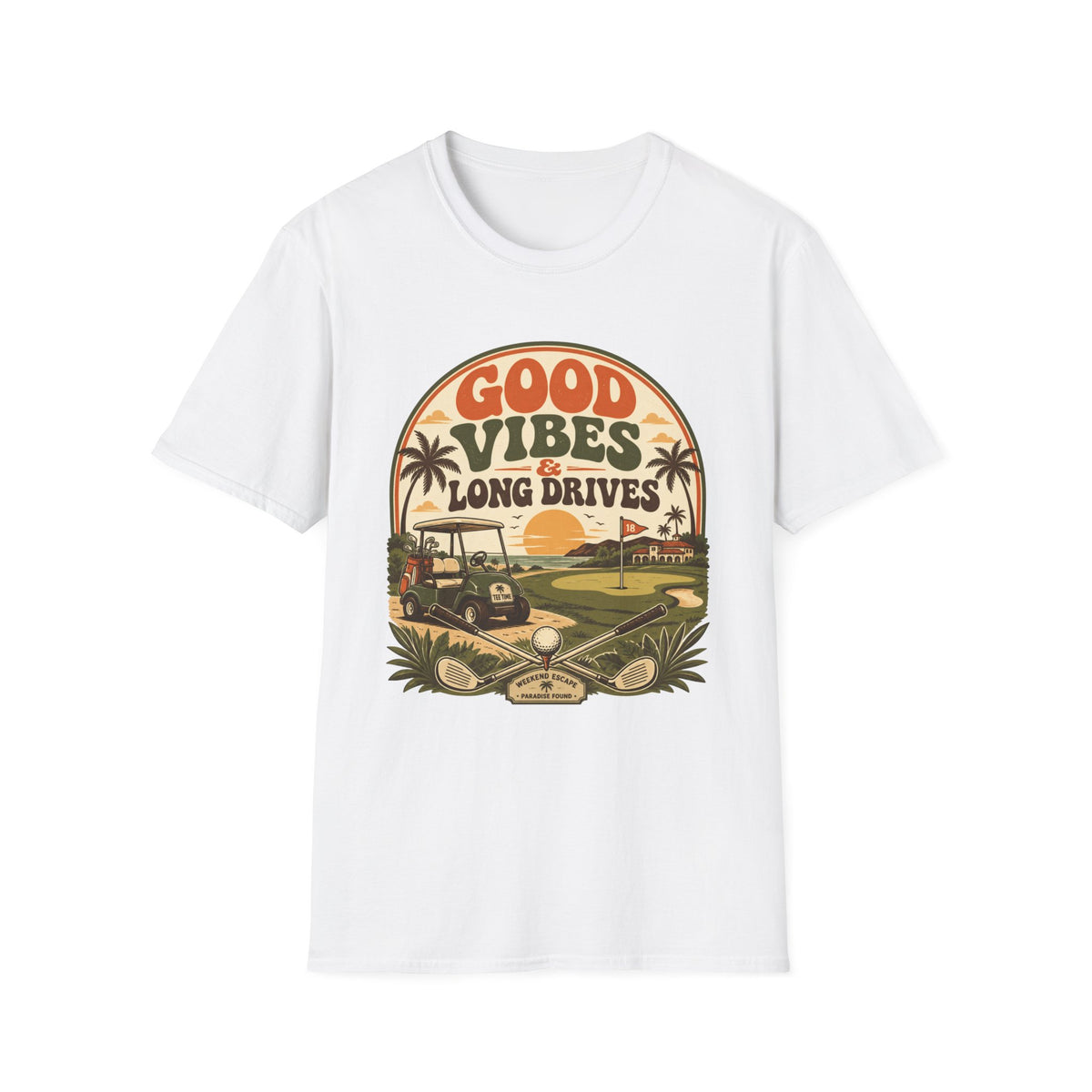 GOOD VIBES LONG DRIVES SUNSET T-SHIRT