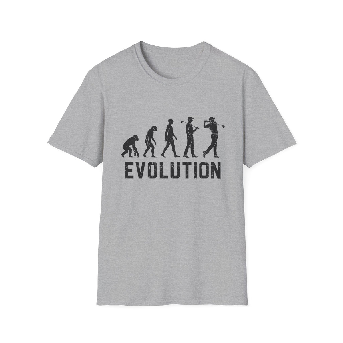 EVOLUTION OF GOLFER SILHOUETTE 70 T-SHIRT