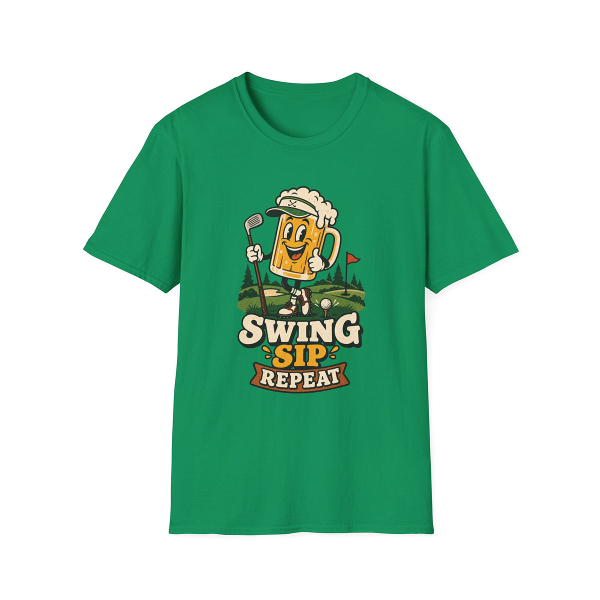 SWING SIP REPEAT BEER MUG T-SHIRT
