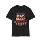 EAT-SLEEP-GOLF-REPEAT-QUOTE T-SHIRT