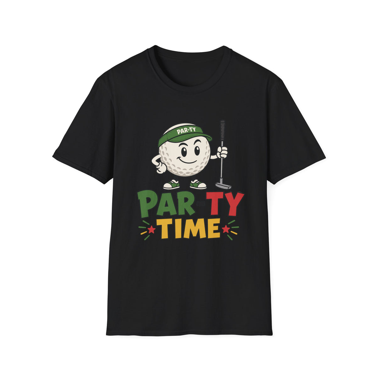 PAR-TY TIME GOLF BALL CHARACTER T-SHIRT
