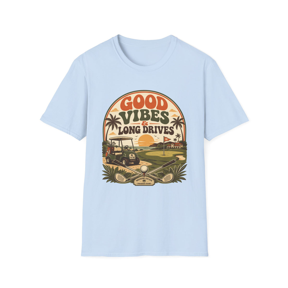 GOOD VIBES LONG DRIVES SUNSET T-SHIRT