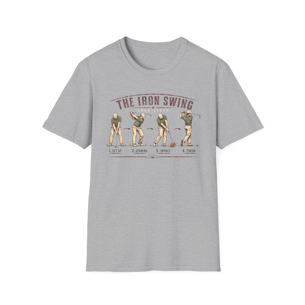 IRON SWING FOUR STEPS INFOGRAPHIC T-SHIRT