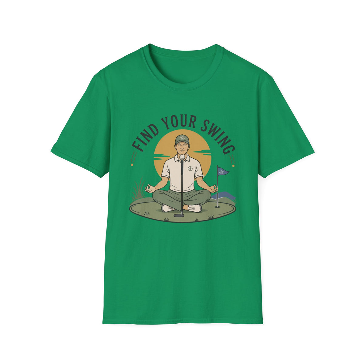 FIND YOUR SWING MEDITATING GOLFER 19 T-SHIRT