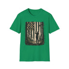 CAMO AMERICAN FLAG GOLFER SILHOUETTE 83 T-SHIRT