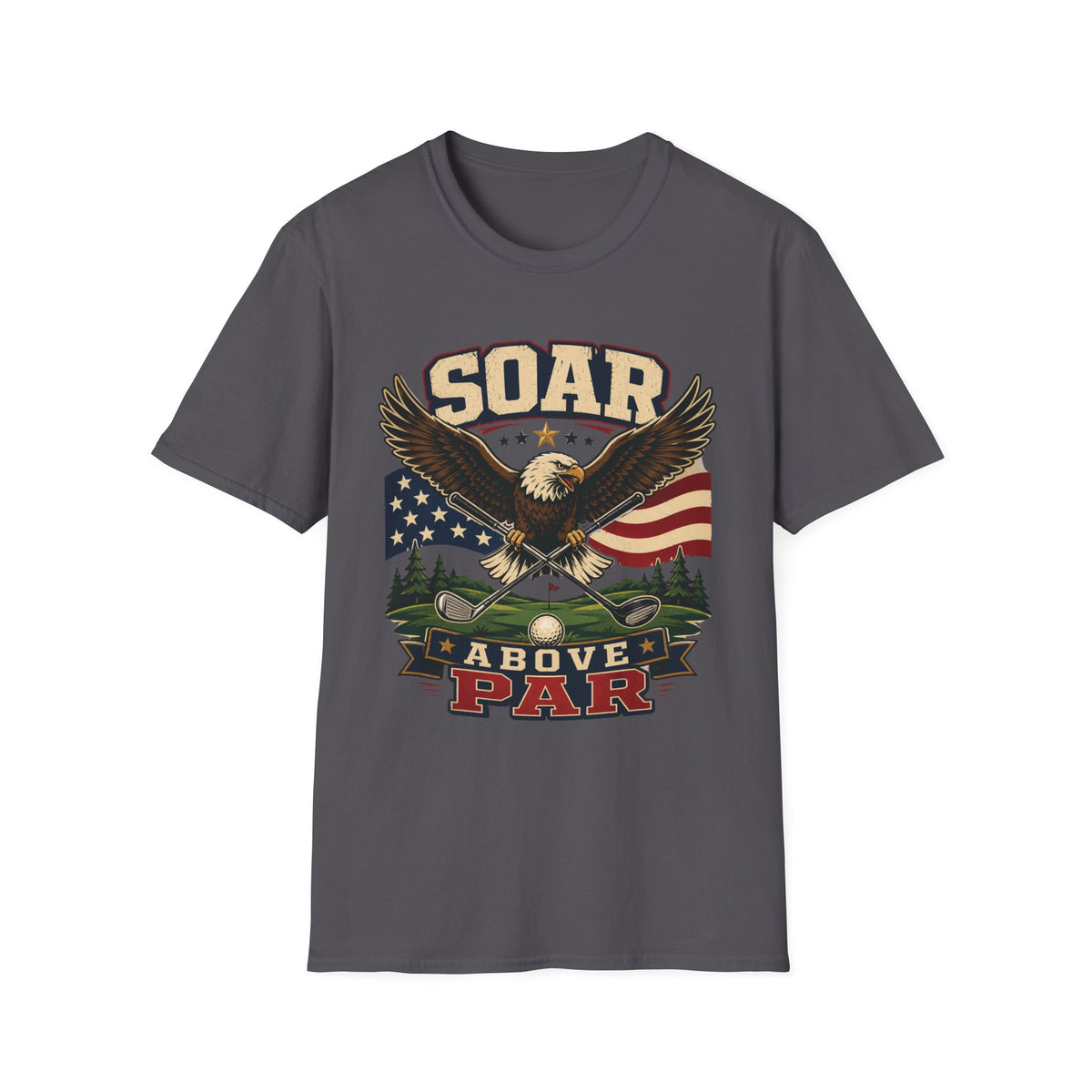 SOAR ABOVE PAR EAGLE FLAG T-SHIRT