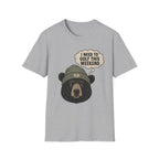 BEAR-BEANIE-GOLF-WEEKEND-THOUGHT-GRAY-73 T-SHIRT