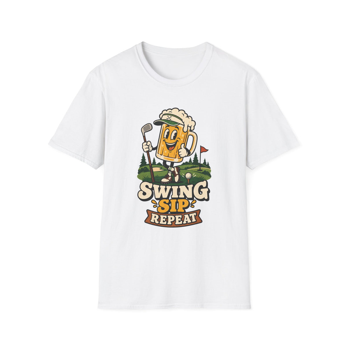 SWING SIP REPEAT BEER MUG T-SHIRT