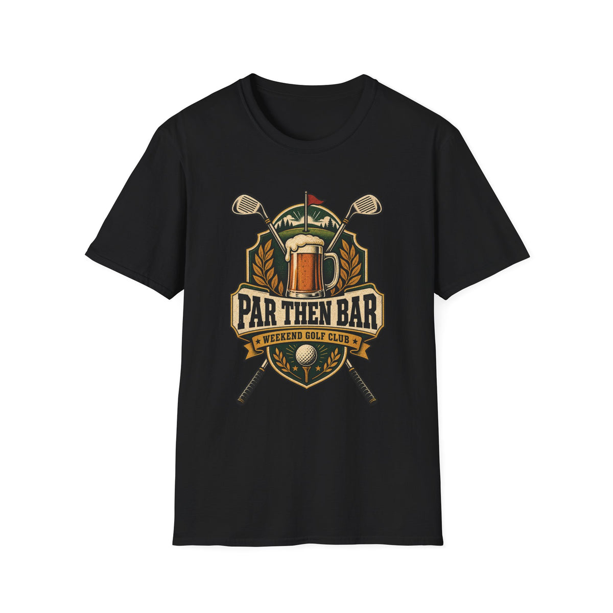 PAR THEN BAR BEER BADGE T-SHIRT