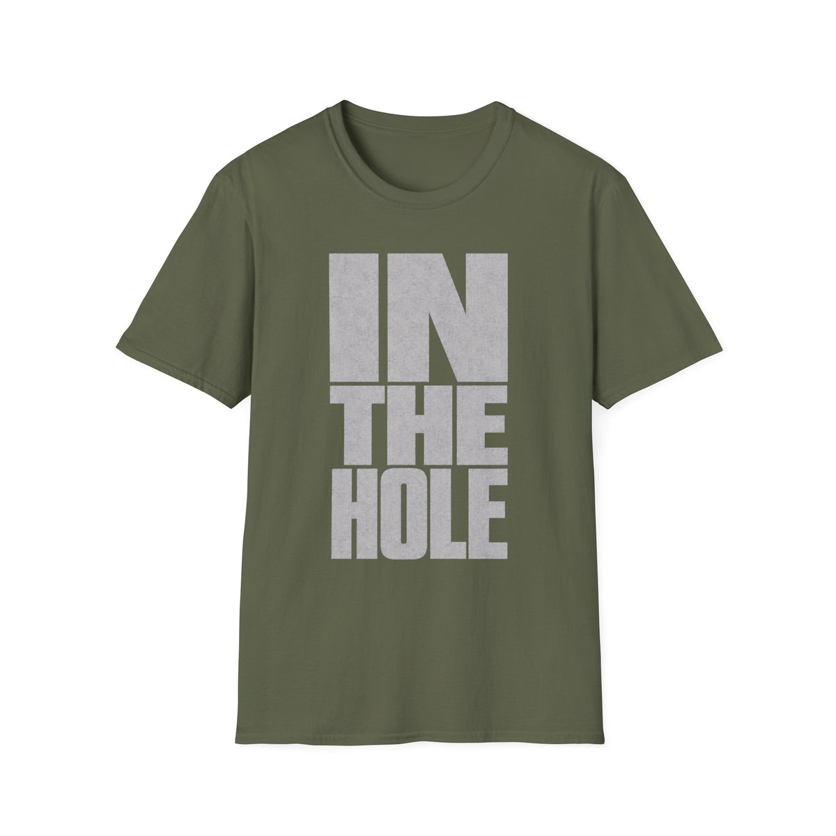 BIG IN THE HOLE TEXT T-SHIRT