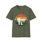 VINTAGE GOLFER DOG CLUBHOUSE SUNSET T-SHIRT