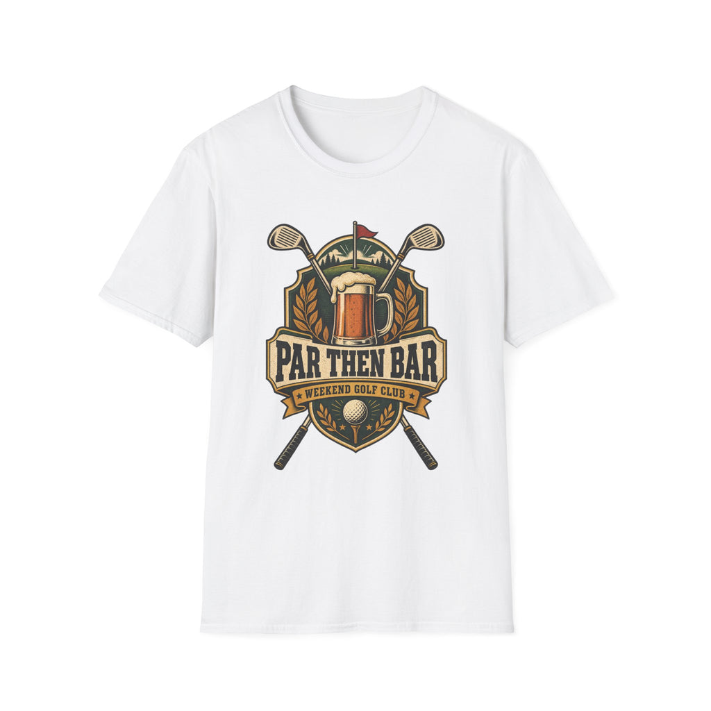 PAR THEN BAR BEER BADGE T-SHIRT