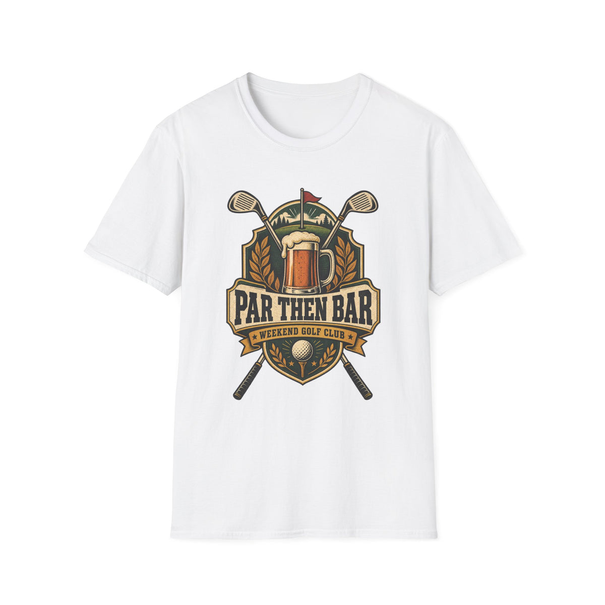 PAR THEN BAR BEER BADGE T-SHIRT