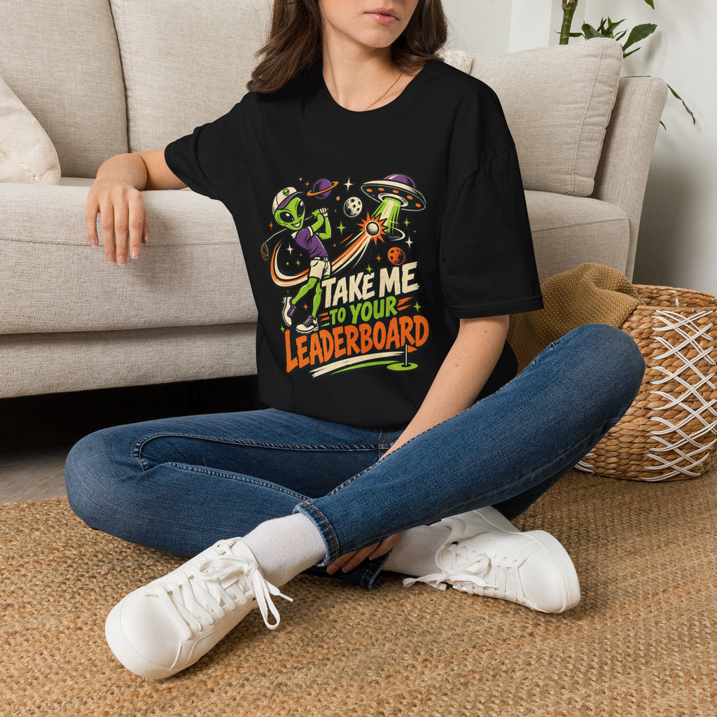TAKE ME TO YOUR LEADERBOARD ALIEN T-SHIRT