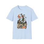 GOLF NEVER DIES SKELETON GOLFER T-SHIRT
