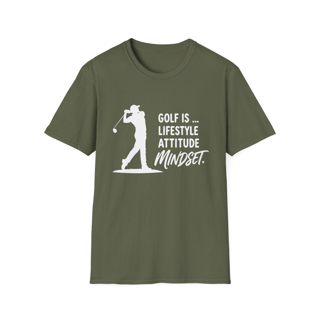 GOLF LIFESTYLE ATTITUDE MINDSET MAROON T-SHIRT