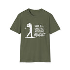 GOLF LIFESTYLE ATTITUDE MINDSET MAROON T-SHIRT